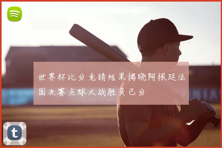 世界杯比分竞猜结果揭晓阿根廷法国决赛点球大战胜负已分